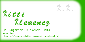 kitti klemencz business card